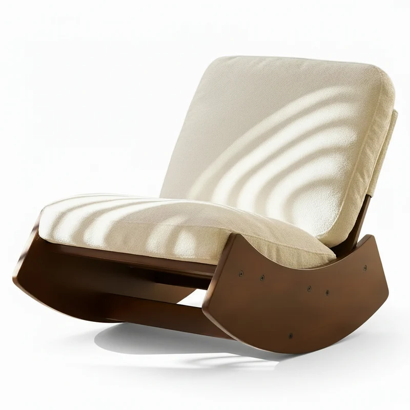 Auro – Fauteuil à Bascule Scandinave en Tissu