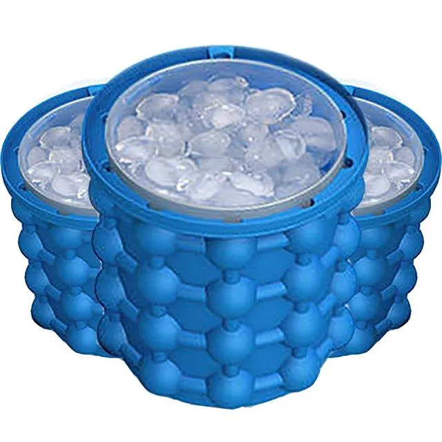 Grand Bac à Glaçon en Silicone avec Couvercle [120 cubes de glaçon]