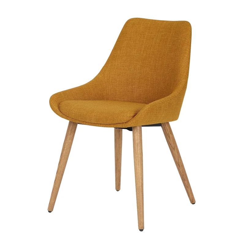 Chaise BARI tissu pieds chêne