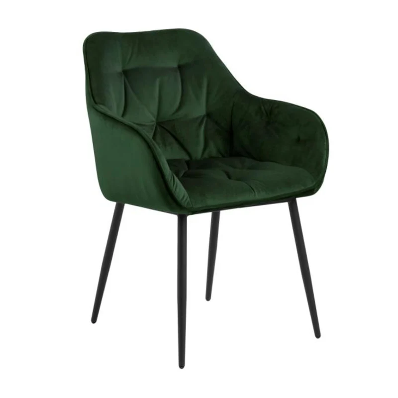 Chaise BROOKE velours avec accoudoirs