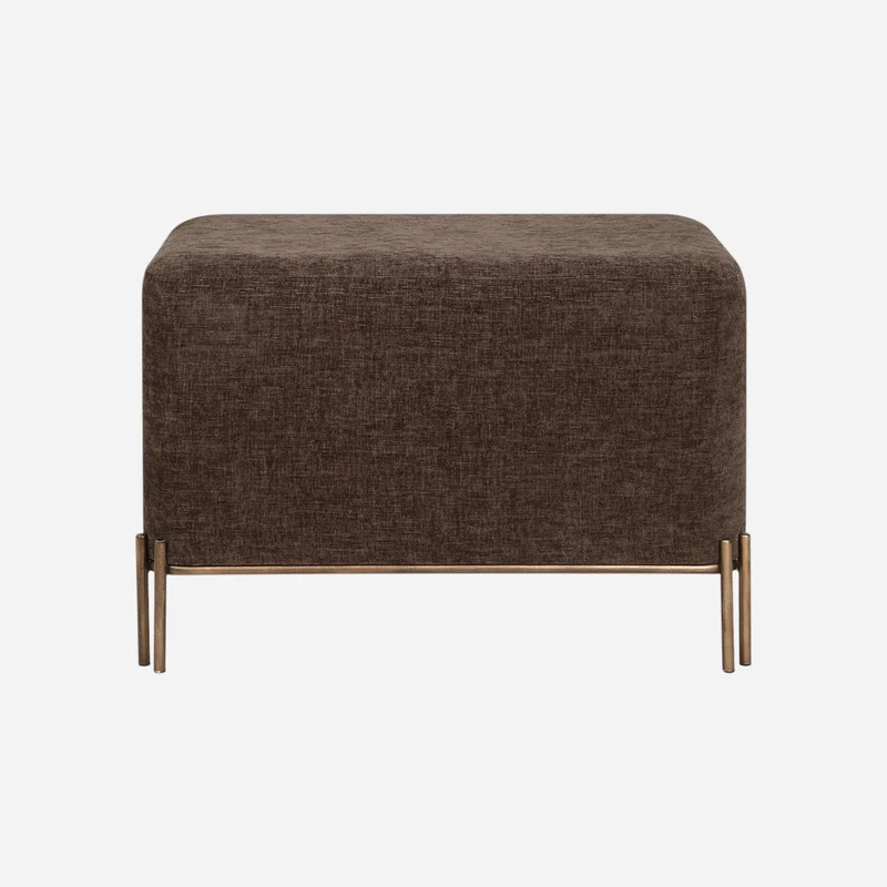Banc Meline en chenille brune