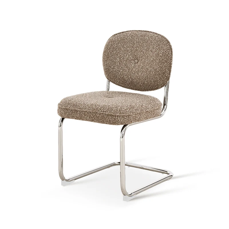 Chaise de salle à manger Danica [lot de 1] [tissu bouclé][argenté]