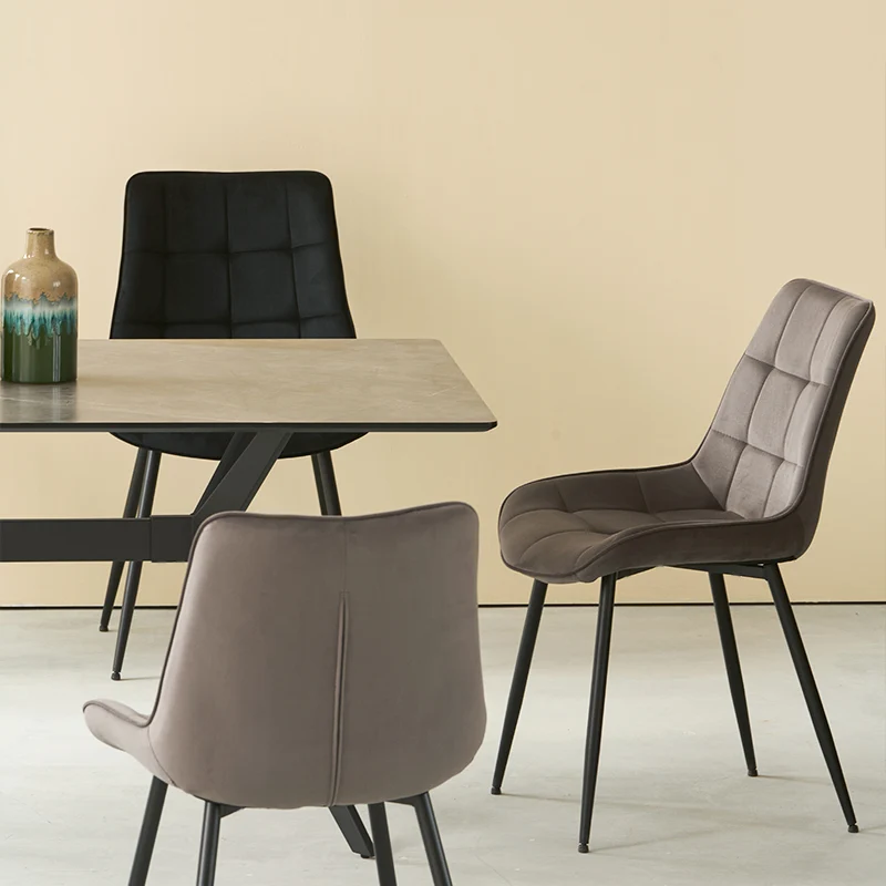 Chaise de Salle à Manger Orozco [Lot de 2] [Velours]