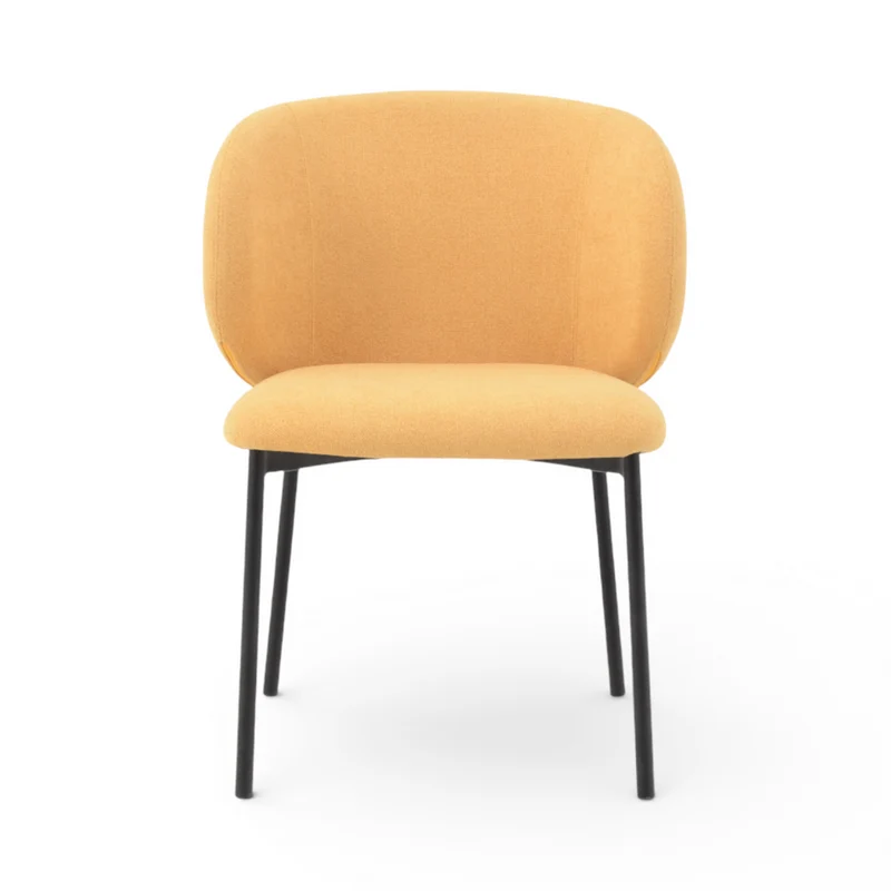 Chaise repas tissu jaune