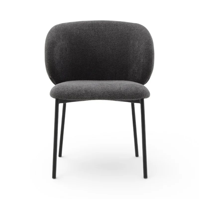Chaise repas tissu gris foncé