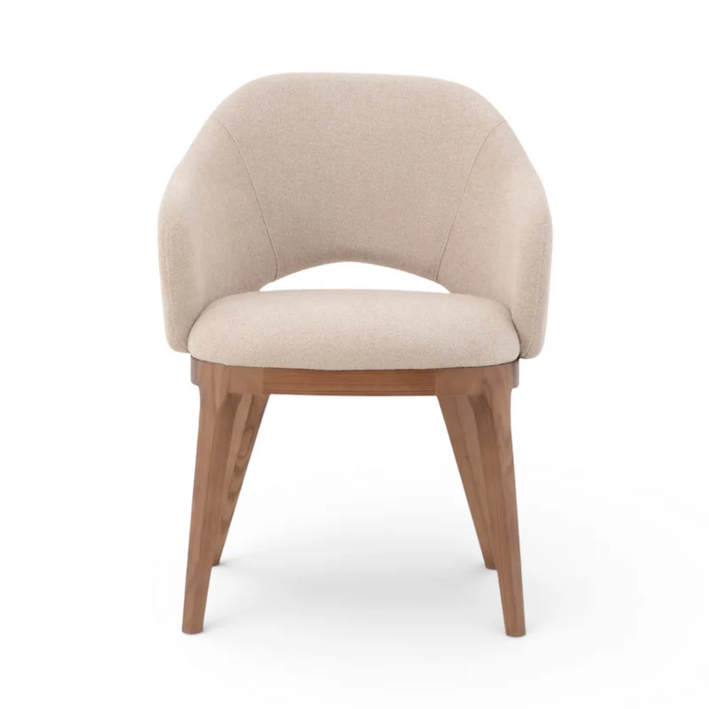 Chaise repas tissu sable