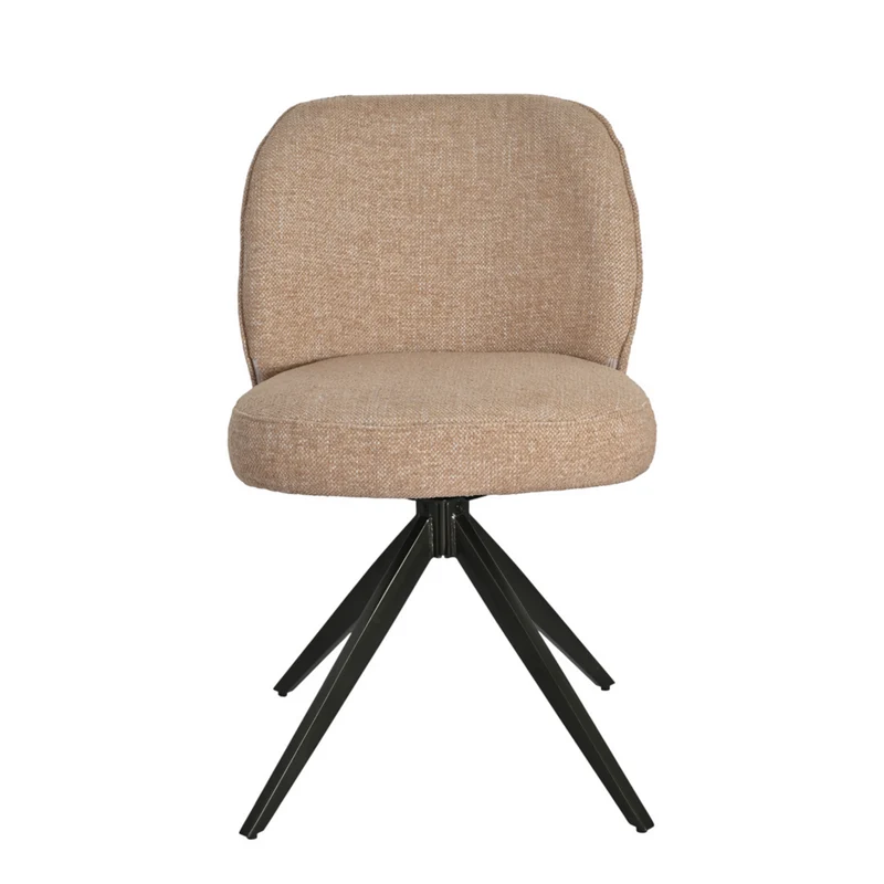 Chaise repas tissu camel