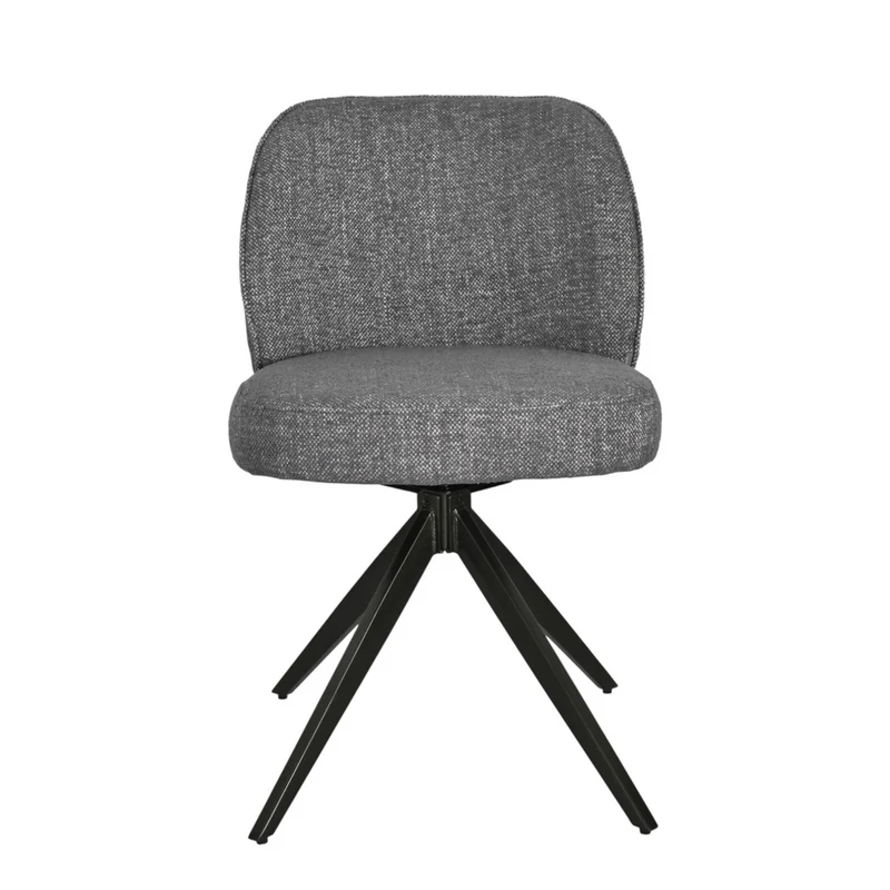 Chaise repas tissu gris