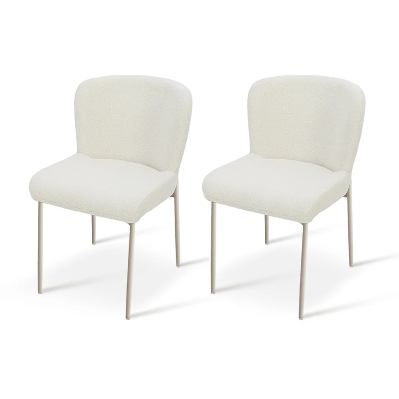 Chaise de Salle à Manger Joslyn [Lot de 2] [Tissu Bouclette]