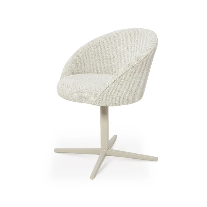 Fauteuil salle à manger pivotantes à 360° Paislee [Tissu effet lin]
