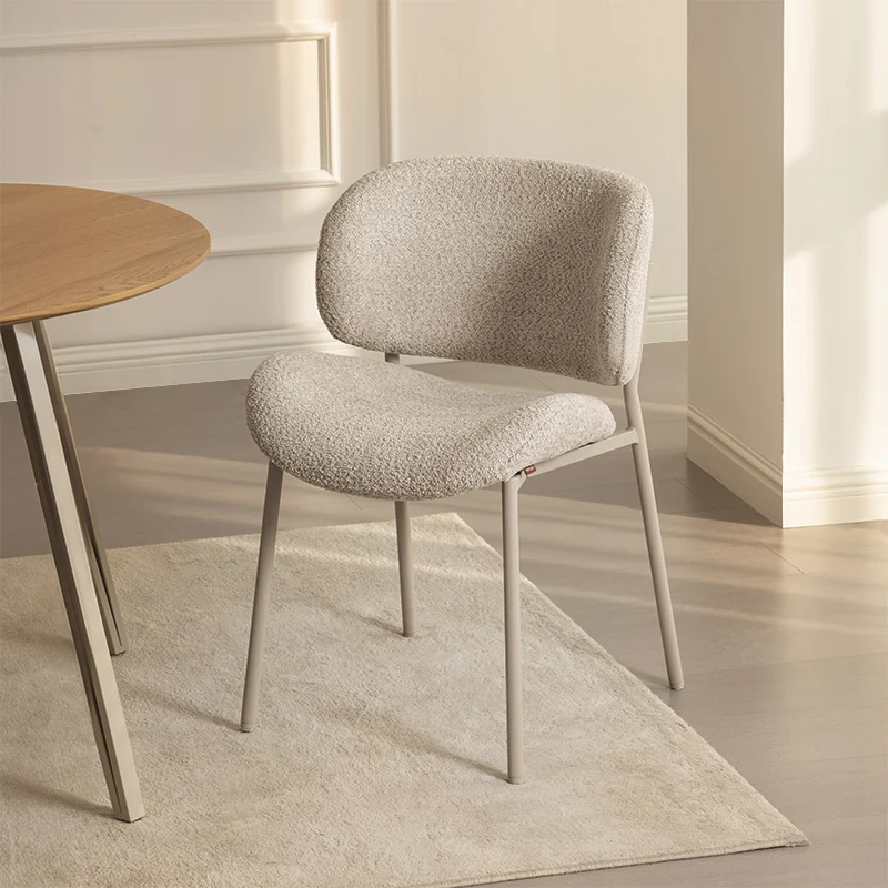 Chaise de Salle à Manger Hadley [Lot de 2] [Beige] [Tissu Bouclette]