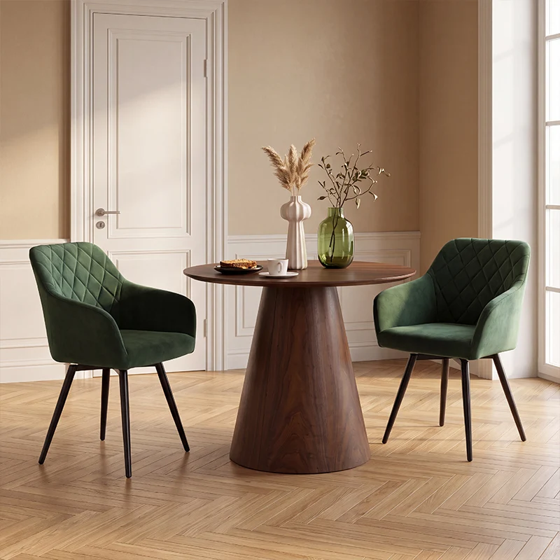 Fauteuil salle à manger pivotantes à 360° Frazer Diamond [Lot de 2] [Velours]