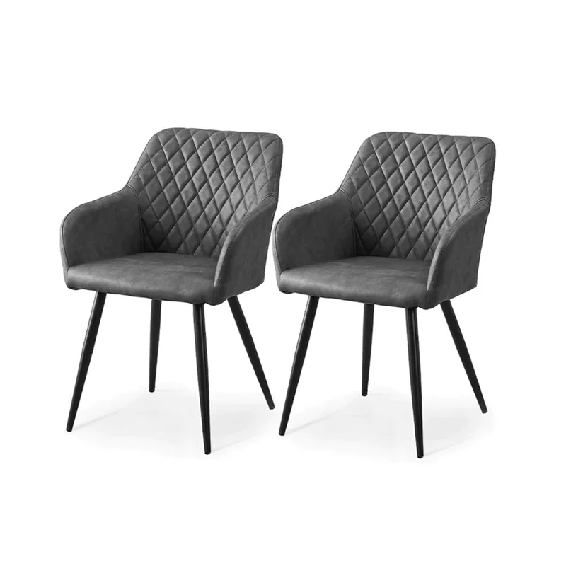 Fauteuil salle à manger Frazer Diamond [Lot de 2] [Simili cuir]