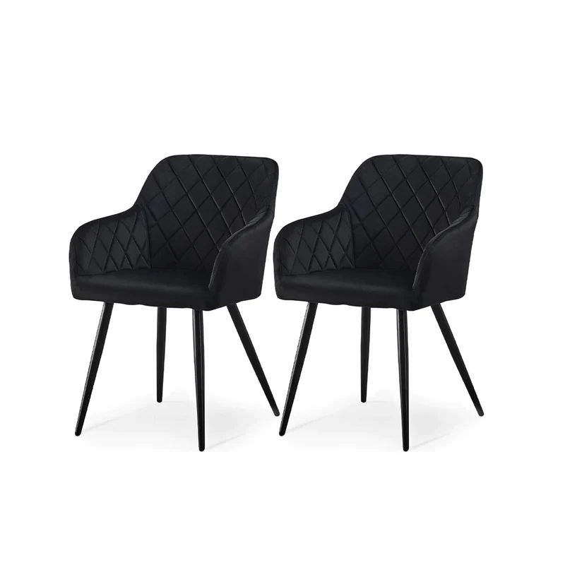 Fauteuil salle à manger Frazer [Lot de 2] [Velours]
