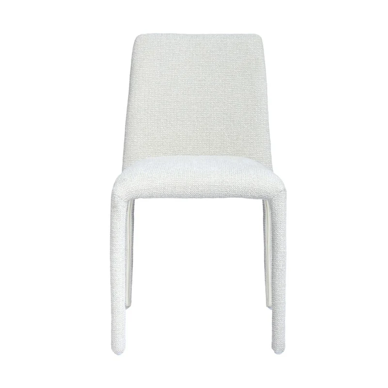 Chaise repas empilable tissu chenillé beige
