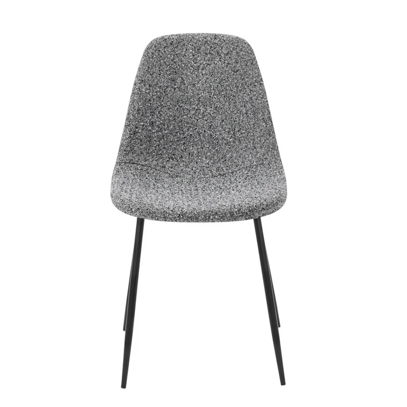 Chaise tissu chiné gris clair