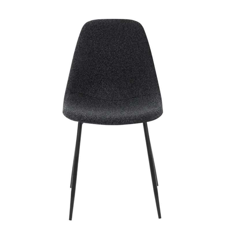 Chaise tissu chiné gris foncé