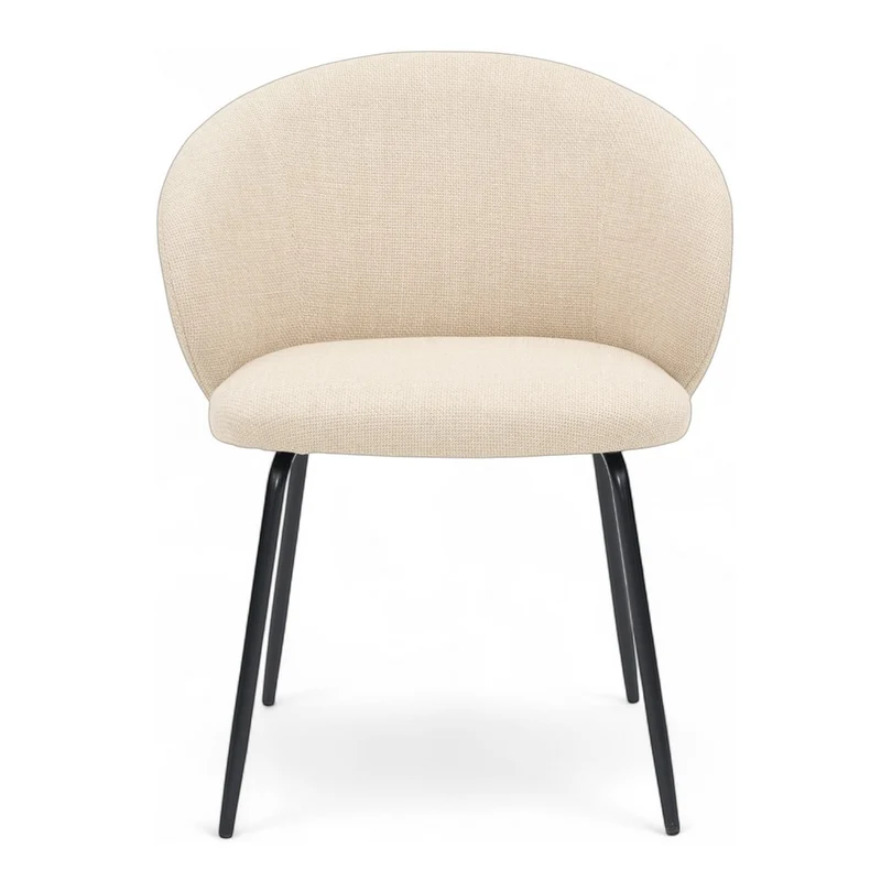 Chaise repas tissu écru