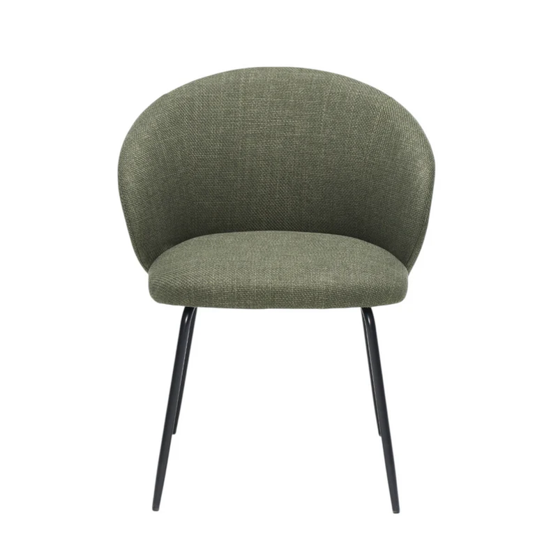 Chaise repas tissu kaki