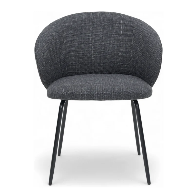 Chaise repas tissu gris foncé