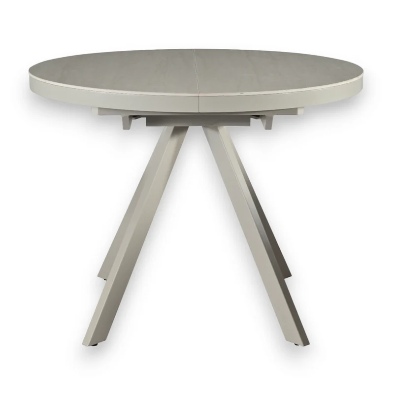 Table repas céramique blanche 100 cm avec allonge