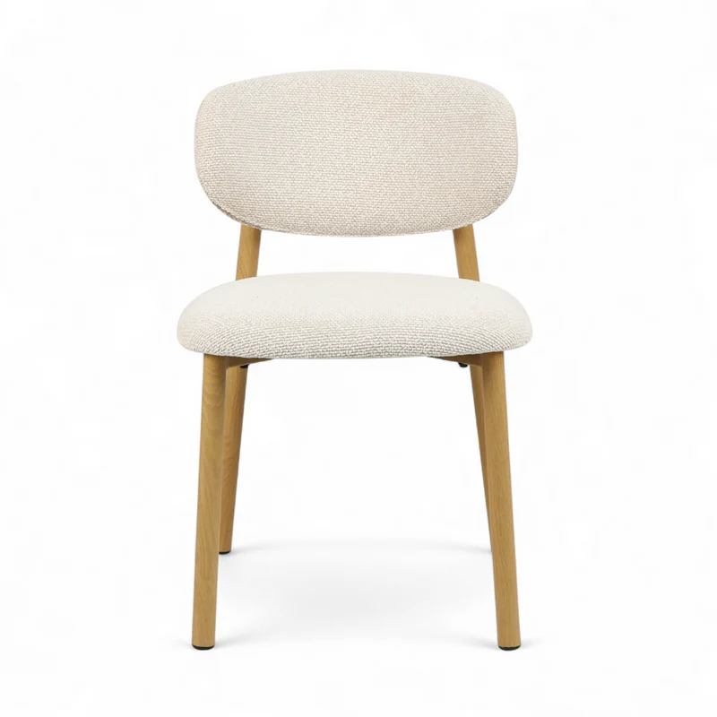 Chaise repas tissu écru