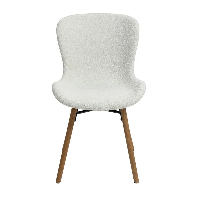 Chaise repas effet bouclette écru