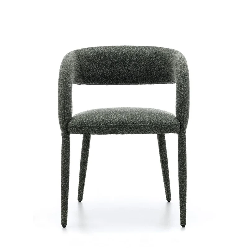 Chaise repas full bouclette vert