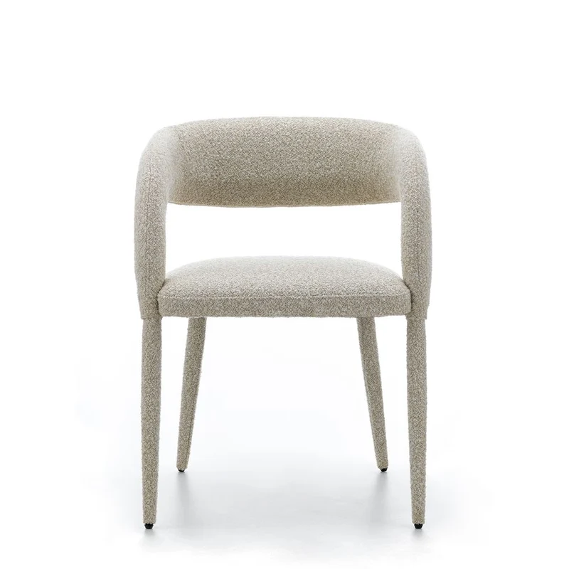 Chaise repas full bouclette sable
