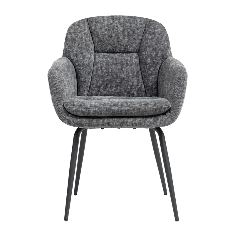 Chaise accoudoirs gris foncé