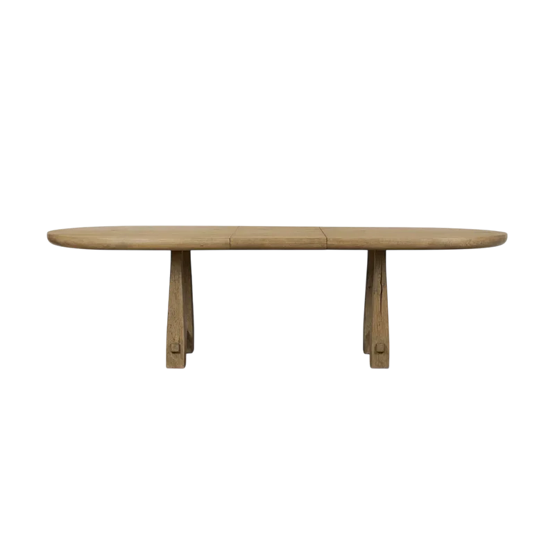 GODRIC Table à manger ovale extensible