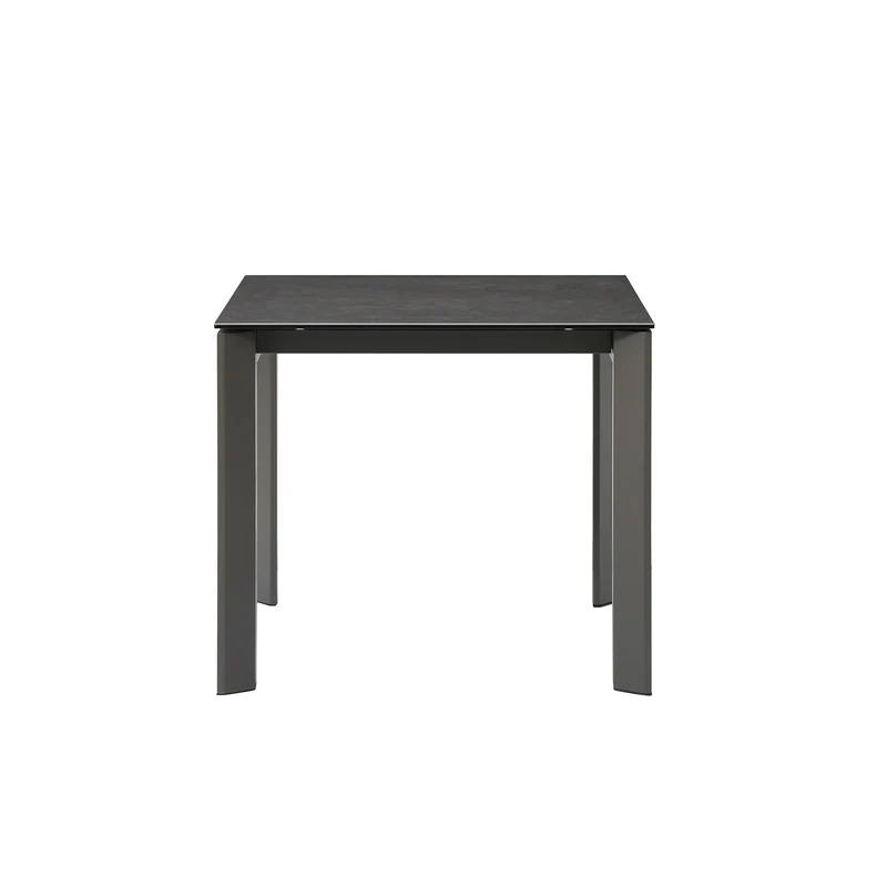 Table repas en céramique noir 90 cm avec allonge