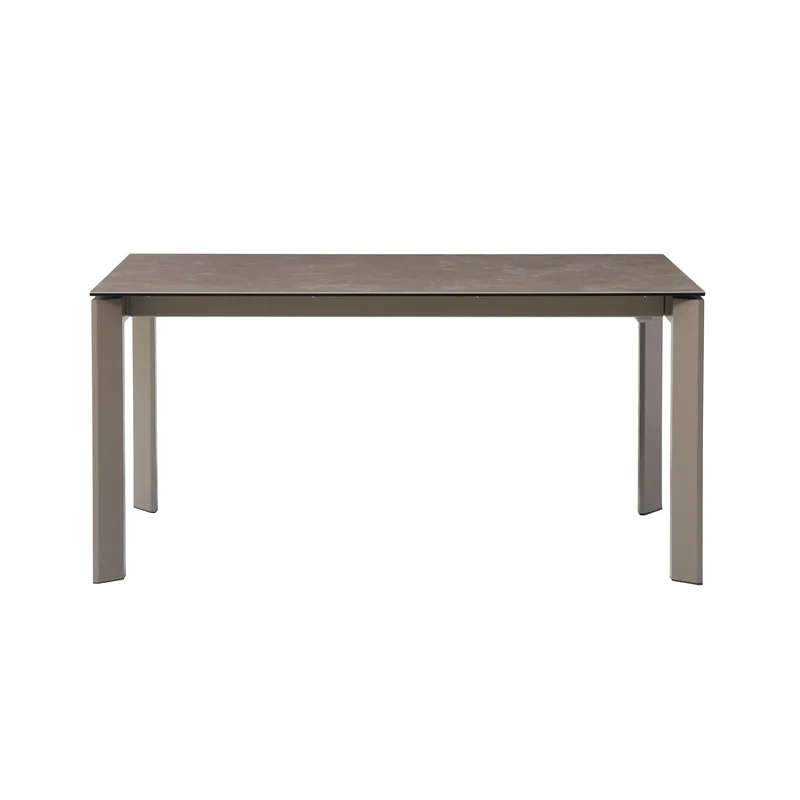 Table repas en céramique gris 160 cm avec allonge
