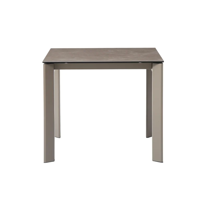 Table repas céramique gris 90 cm avec allonge 60 cm