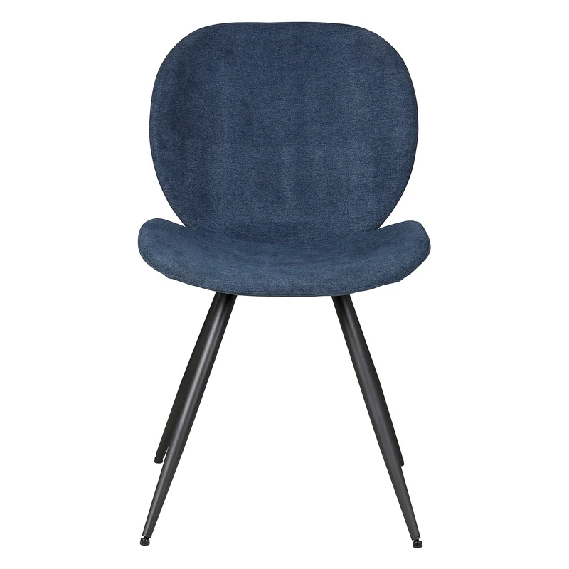Chaise repas tissu bleu foncé