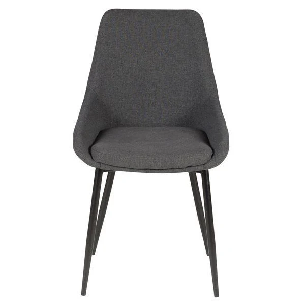 Chaise en tissu gris foncé