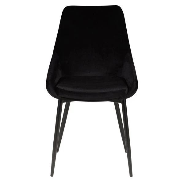 Chaise en velours noire