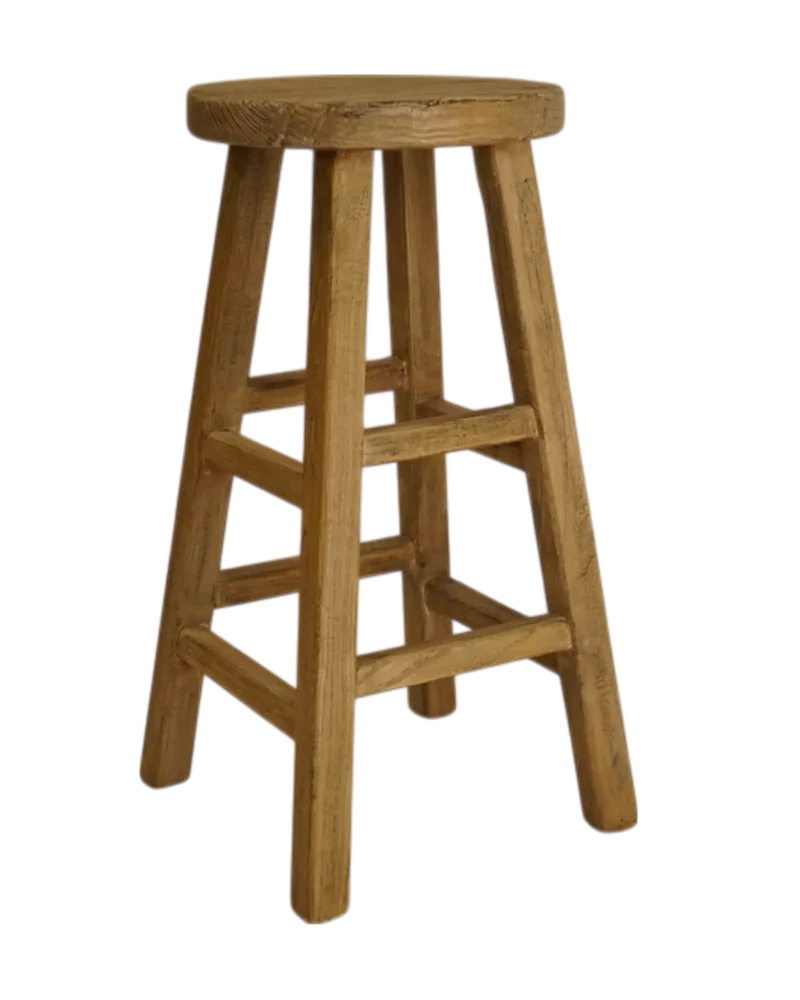 POPPY Tabouret de comptoir en bois récupéré