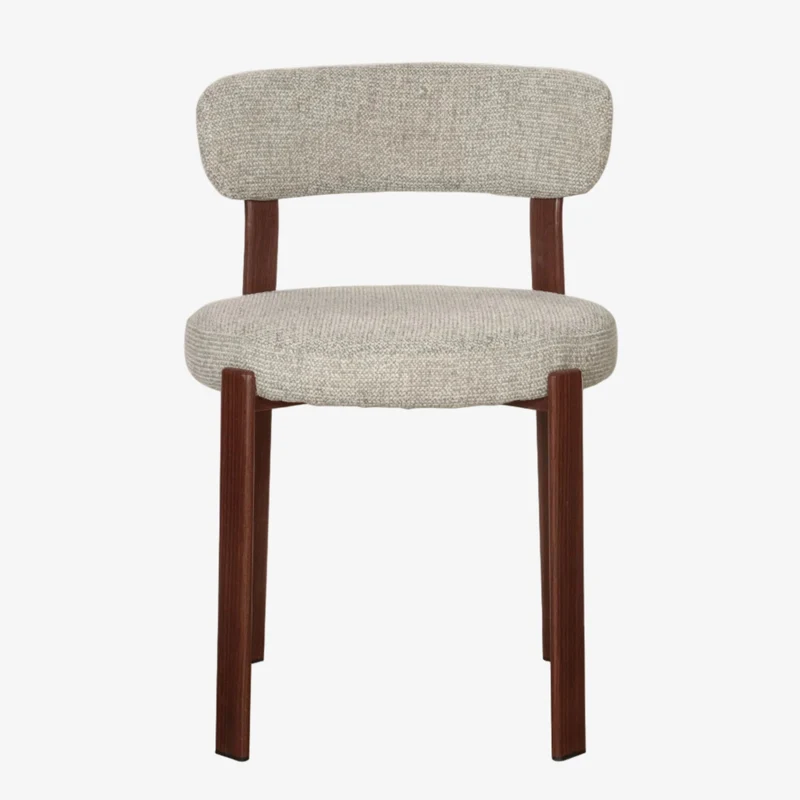 Silla de Comedor Nórdica Soren Tapizada Color Nogal
