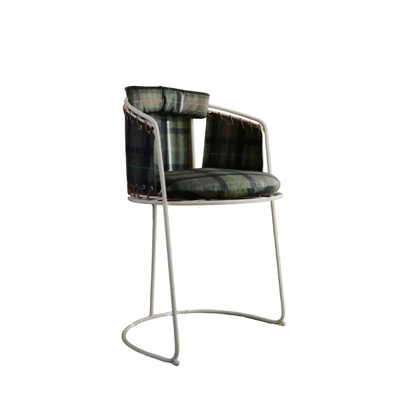 Chaise Palmer velours tartan