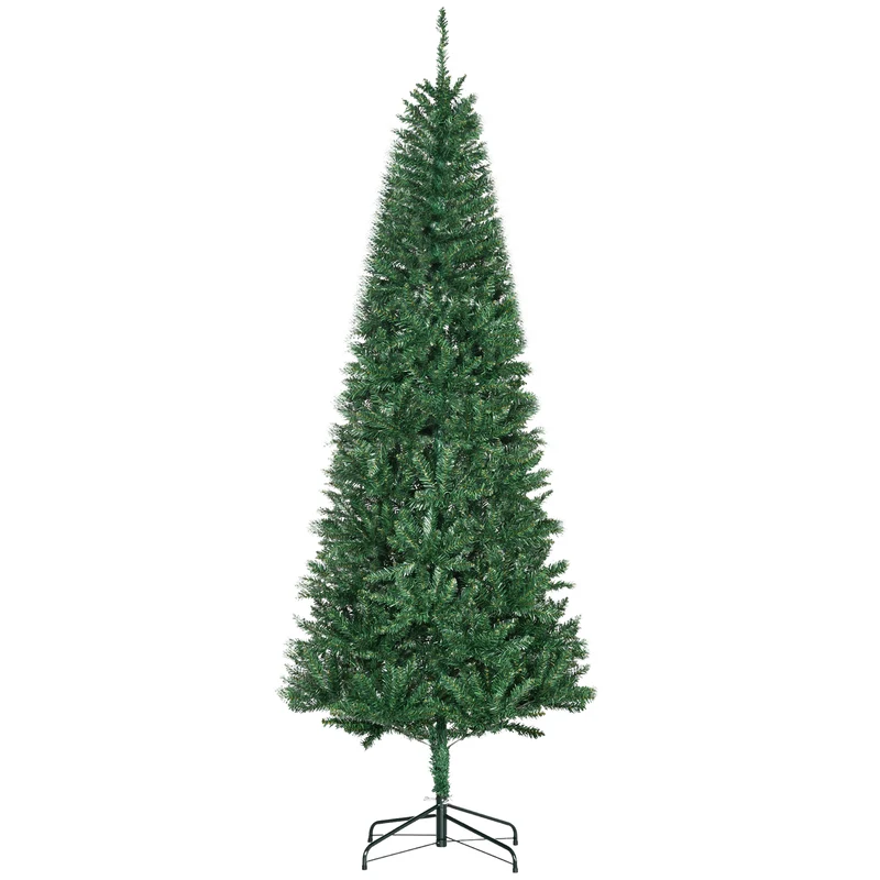 Sapin de noël artificiel 210 x 91 x 55 cm montage rapide branches denses sans perte d'aiguilles classique en PVC vert 21_0001215