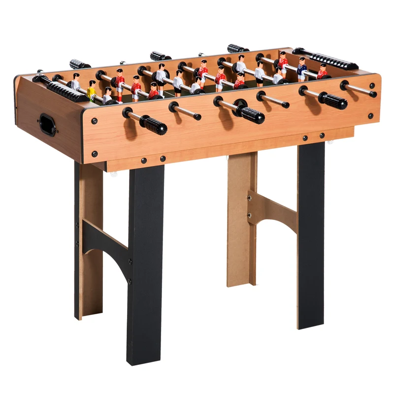 Table multi jeux 4 en 1 92 x 78 x 80 cm plateau interchangeable montage facile ludique et moderne en MDF bois naturel 21_0006642