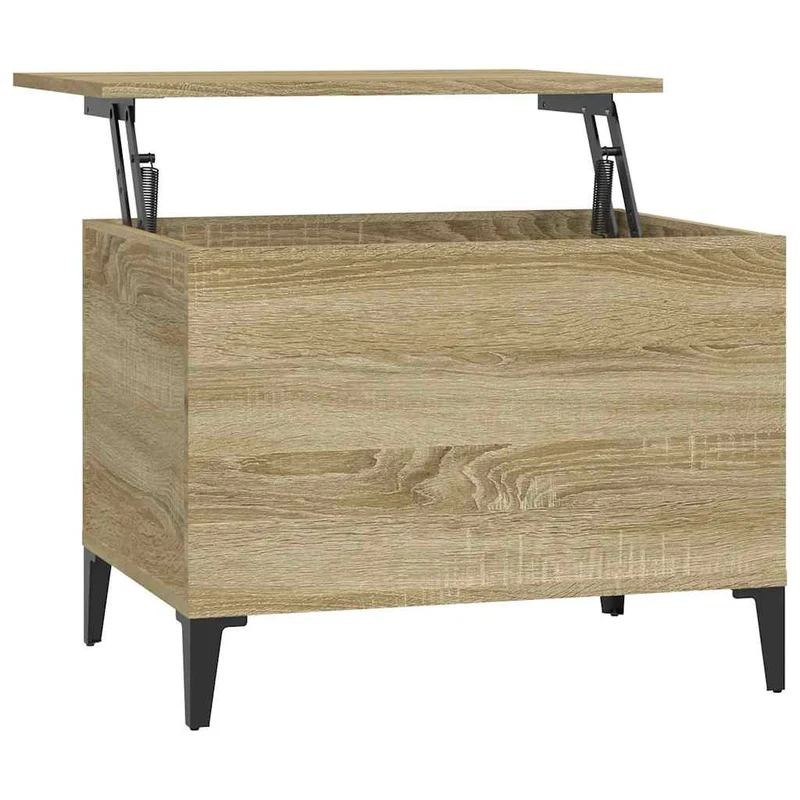 Table basse avec plateau relevable design moderne et contemporaine 60 x 44,5 x 45 cm bois d'ingénierie couleur chêne DEC038972