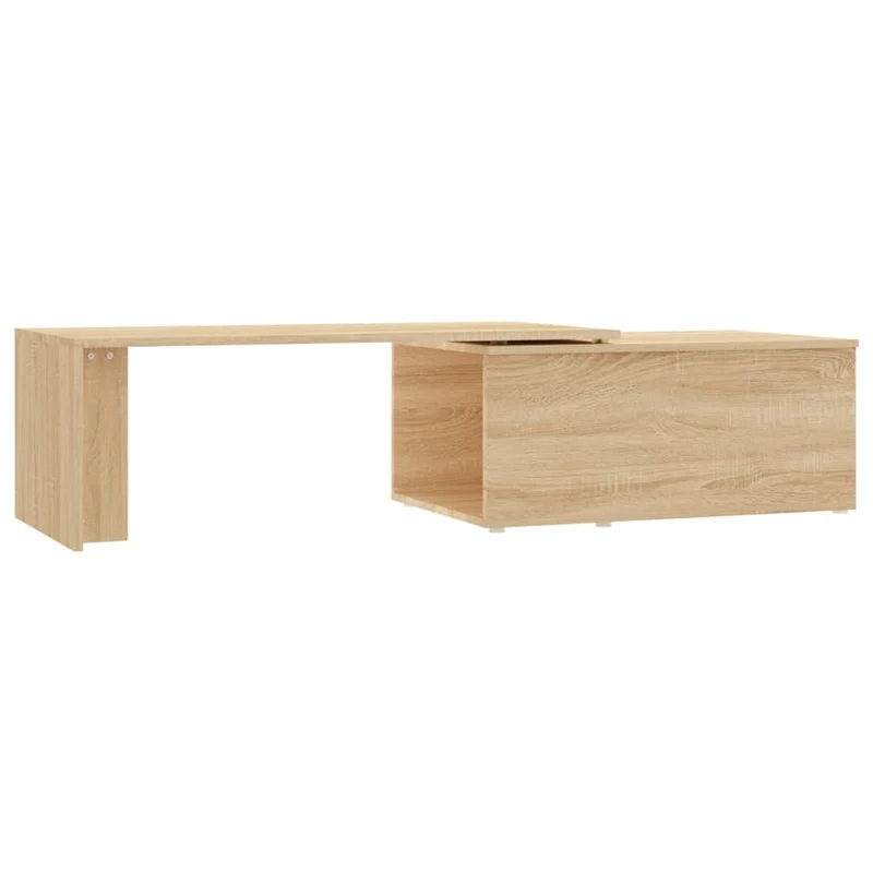 Table basse avec compartiment de rangement design moderne et contemporaine 150 x 50 x 35 cm bois d’ingénierie marron DEC038927