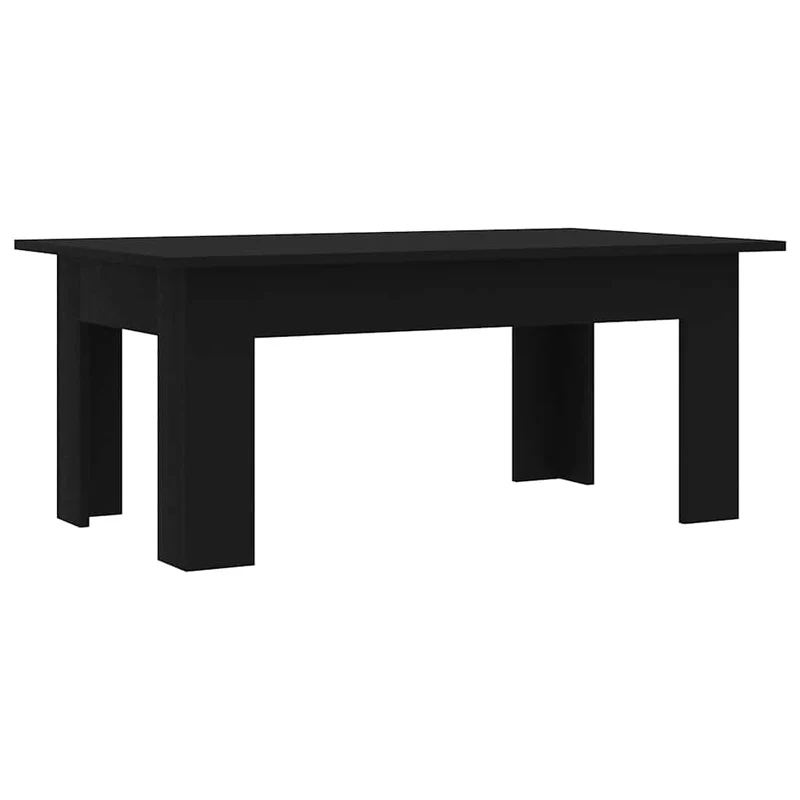 Table basse design moderne et contemporaine 100 x 60 x 42 cm bois d’ingénierie noir DEC039580