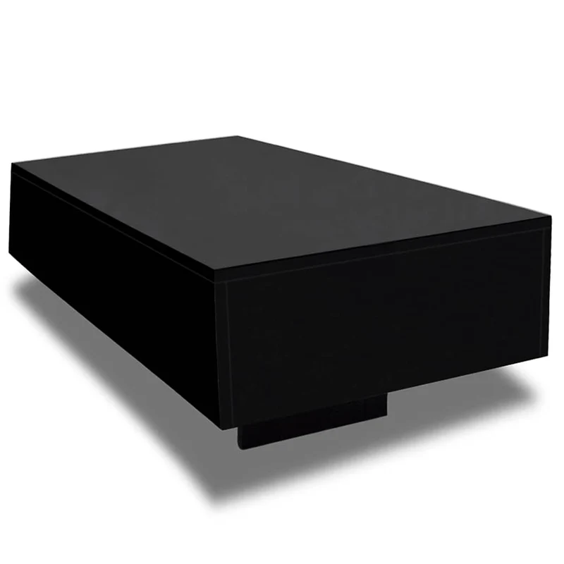 Table basse design moderne et contemporaine 85 x 55 x 31 cm en MDF à finition brillante DEC039425