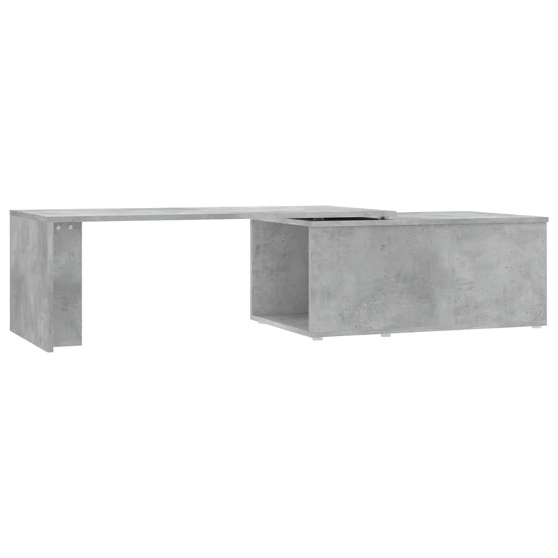 Table basse avec compartiment de rangement design moderne et contemporaine 150 x 50 x 35 cm bois d'ingénierie gris DEC039275