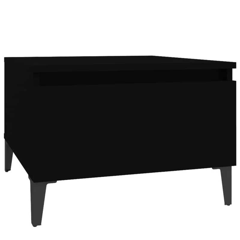 Table d'appoint avec tiroir table basse 50 x 46 x 35 cm en bois d'ingénierie noir DEC032493