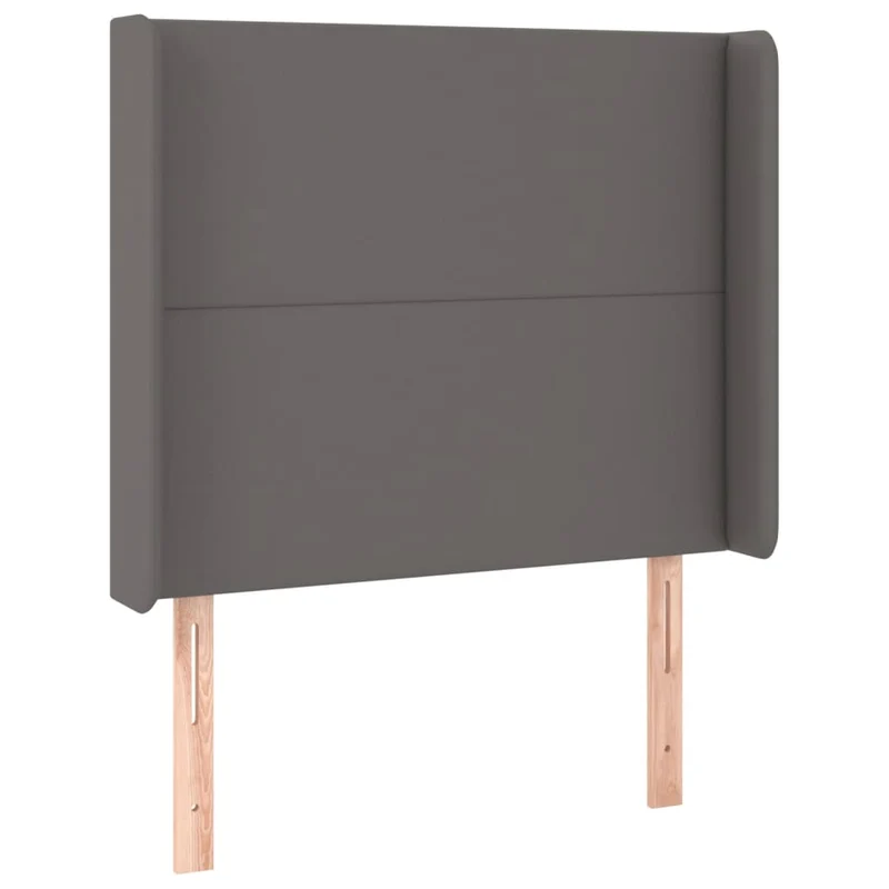 Tête de lit accessoire couchage chambre à coucher meuble à LED 93 x 16 x 118/128 cm synthétique gris TDL0201468