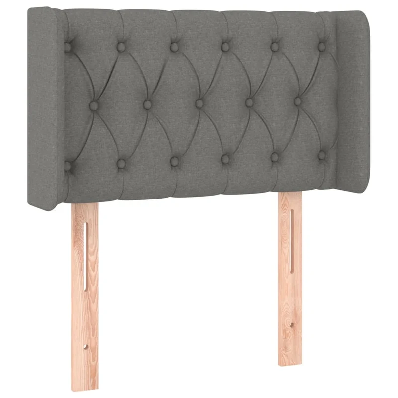 Tête de lit accessoire couchage chambre à coucher meuble à LED 83 x 16 x 78/88 cm tissu gris foncé TDL0201018